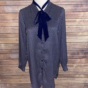 NWT Urban Outfitters Cope  Button-Up Blouse With Tie